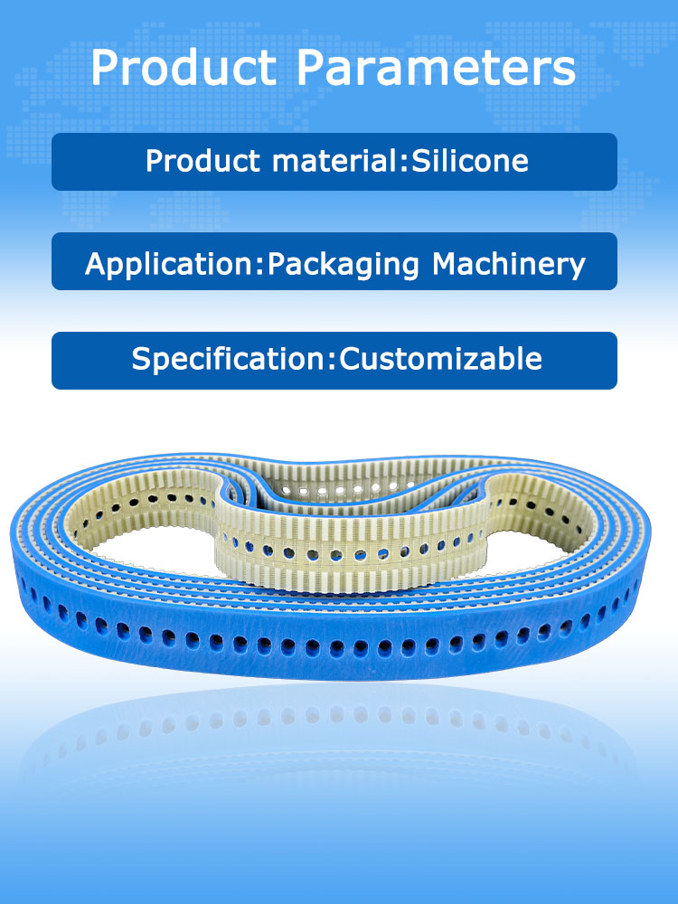 Customized Blue Silicone Coated Vacuum Feeder Belts 11