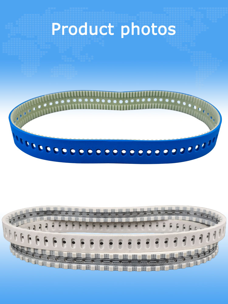 Customized Blue Silicone Coated Vacuum Feeder Belts 13