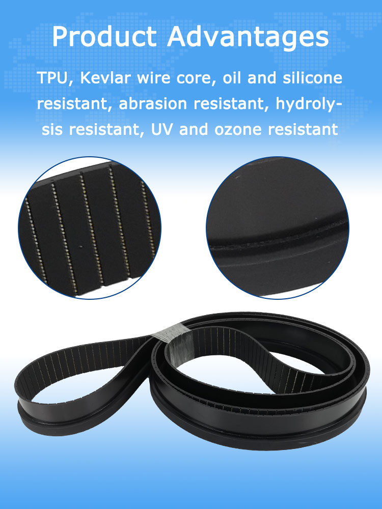 T10-3600-50mm P3-3600-50-3mm pu powerless treadmill belts 13