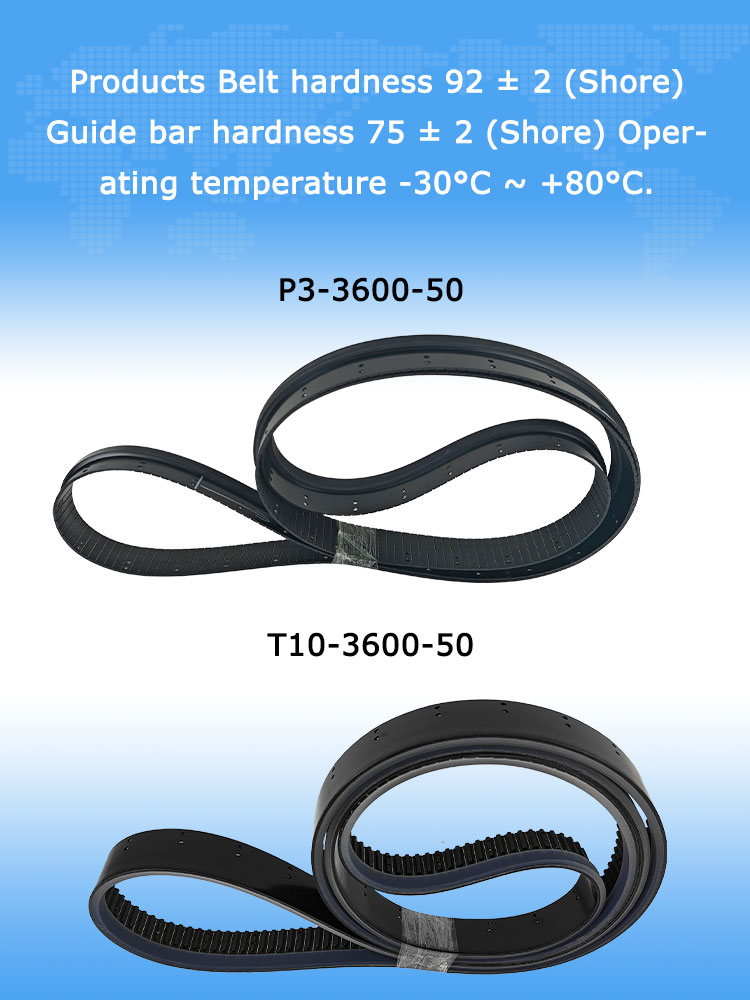 T10-3600-50mm P3-3600-50-3mm pu powerless treadmill belts 14
