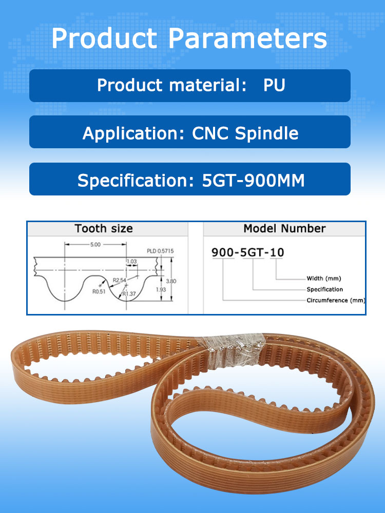 5GT Pu Timing Belt for  Cnc Precision Automatic Lathe 8