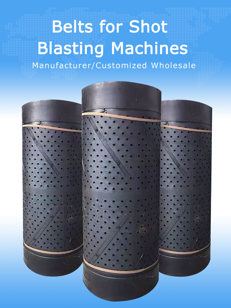 سير ناقل مطاطي من نوع Yonghang Q326 Qpl100 Q328 Q3210 لماكينة السفع الرملي 8