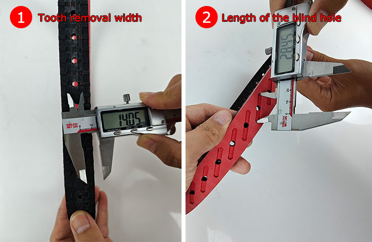 measure the size of the timing belts holes
