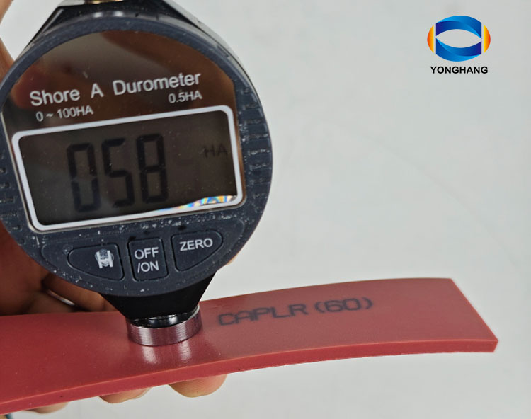 shore A measured rubber