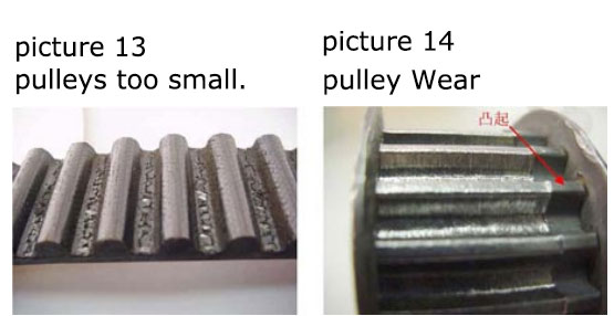 timing belts pulley wear