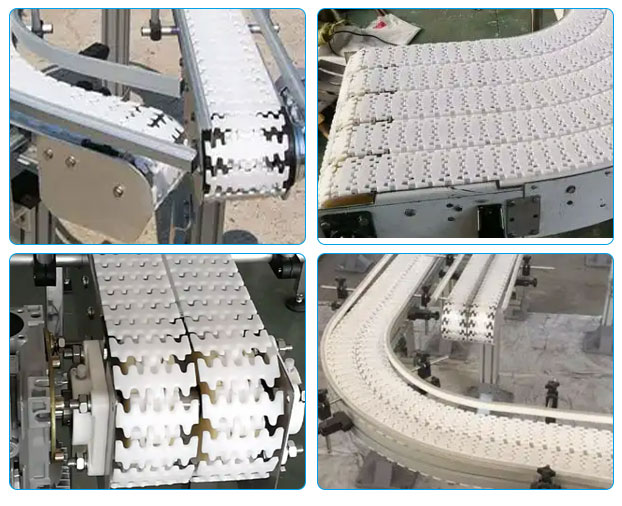 Flexible Chain Conveyor Belt: Though made of plastic, it's truly adept at conveying food! 1