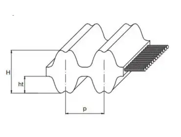 DARPP8M Double-Sided Toothed Synchronous Belt for Flour Mills 1