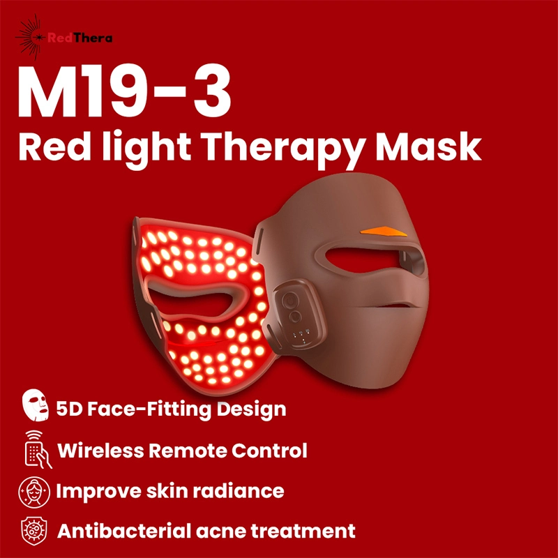 510k Approved Red Light Therapy LED Face Mask RedThera M19-3-4 1