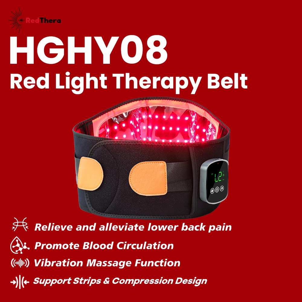 HGHY08 Bezprzewodowy pas do terapii światłem czerwonym z ogrzewaniem i wibracjami łagodzący ból 1