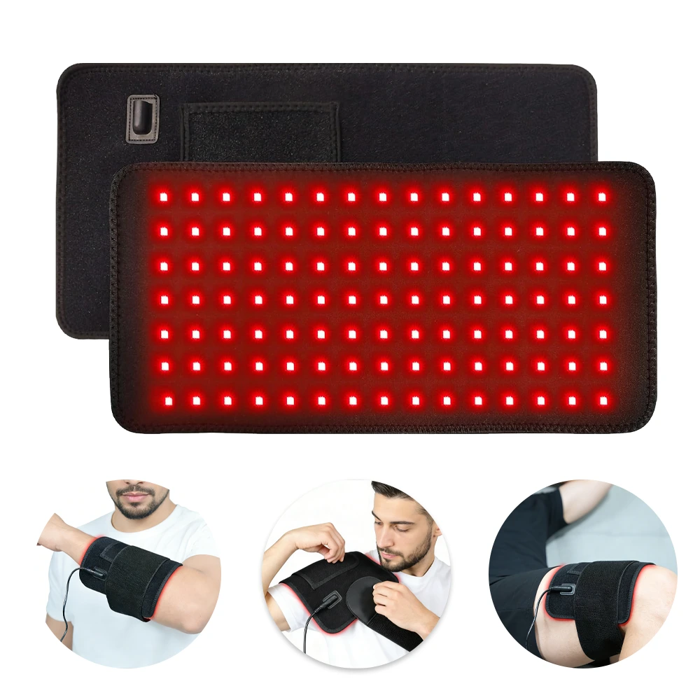 لفافة العلاج بالضوء الأحمر بالأشعة تحت الحمراء HGHY03، مزودة بـ 120 مصباح LED، بتردد 660 نانومتر و850 نانومتر، وسادة للجسم 1