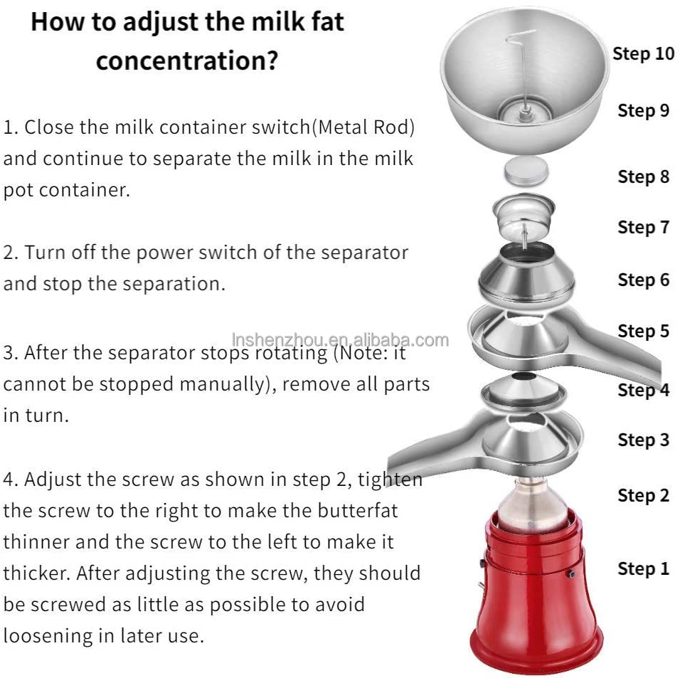 Shenzhou - Cream Milk Electric Centrifugal Separator 50 L/H Milk separator 12