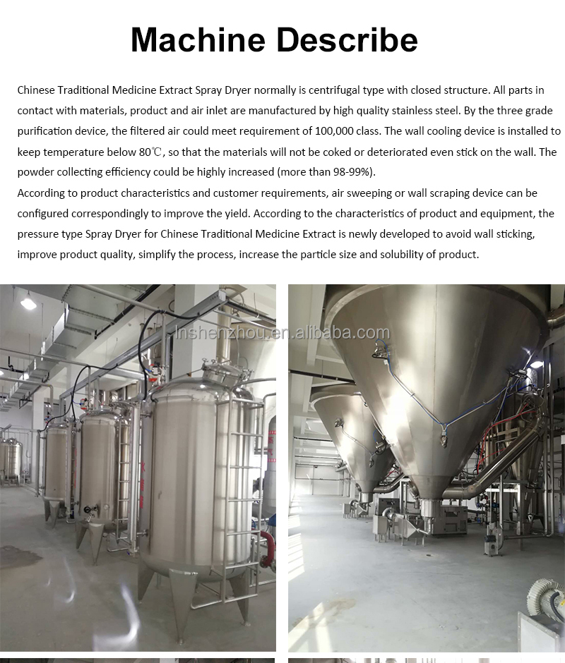 Shenzhou - Alagae Spirulina Powder Centrifugal Spray Dryer Drying & granulator Machine 11