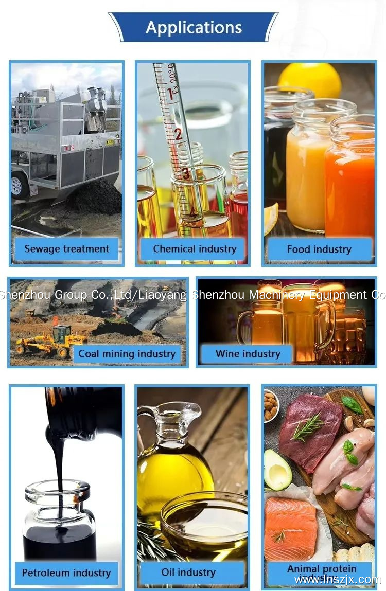 Automatic horizontal oil separator 3 phase decanter centrifuge 5