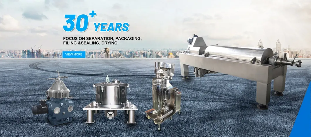  Centrífuga tubular Gq150 para la recolección y separación de espirulina, fabricada por una fábrica profesional en China.