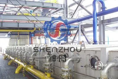  Officina extractionis solventis olei soiae, furfuris oryzae, decem ad centum tonnas per diem, altae olei proventus.