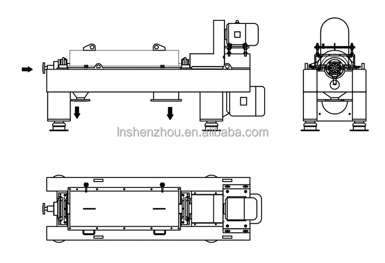 Shenzhou - Horizontal Industrial Decanter Centrifuge Machine Palm Oil Sludge Separation Waste Mud Decanter Centrifuge Centrifuge & Separator1 11