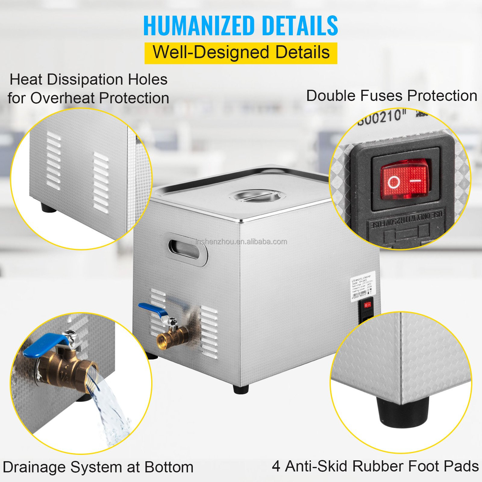 Shenzhou - Industrial Digital Ultrasonic Cleaner Ultrasonic Cleaning Machine 15l Stainless Steel Hot selling machine 13