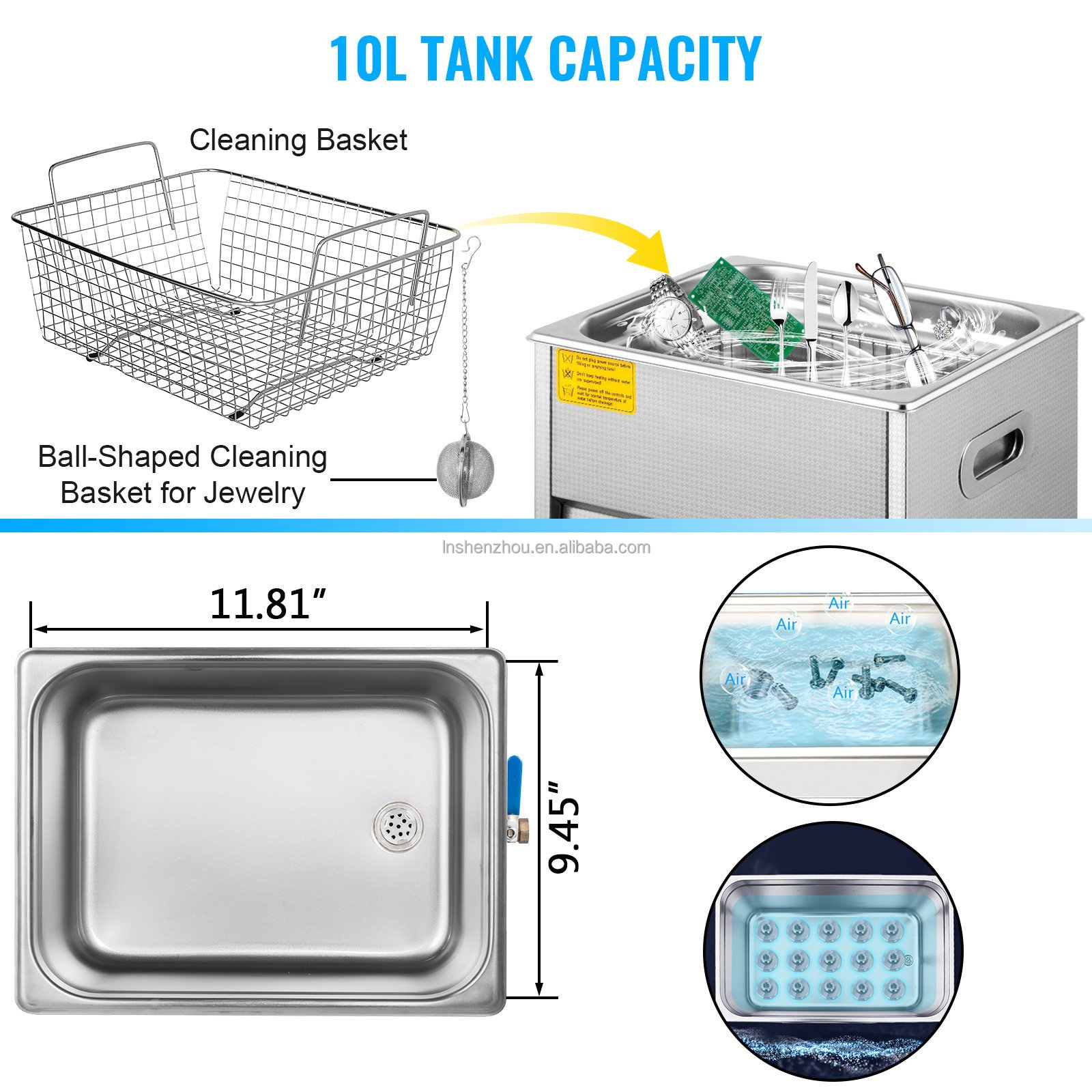 Shenzhou - Industrial Digital Ultrasonic Cleaner Ultrasonic Cleaning Machine 15l Stainless Steel Hot selling machine 11