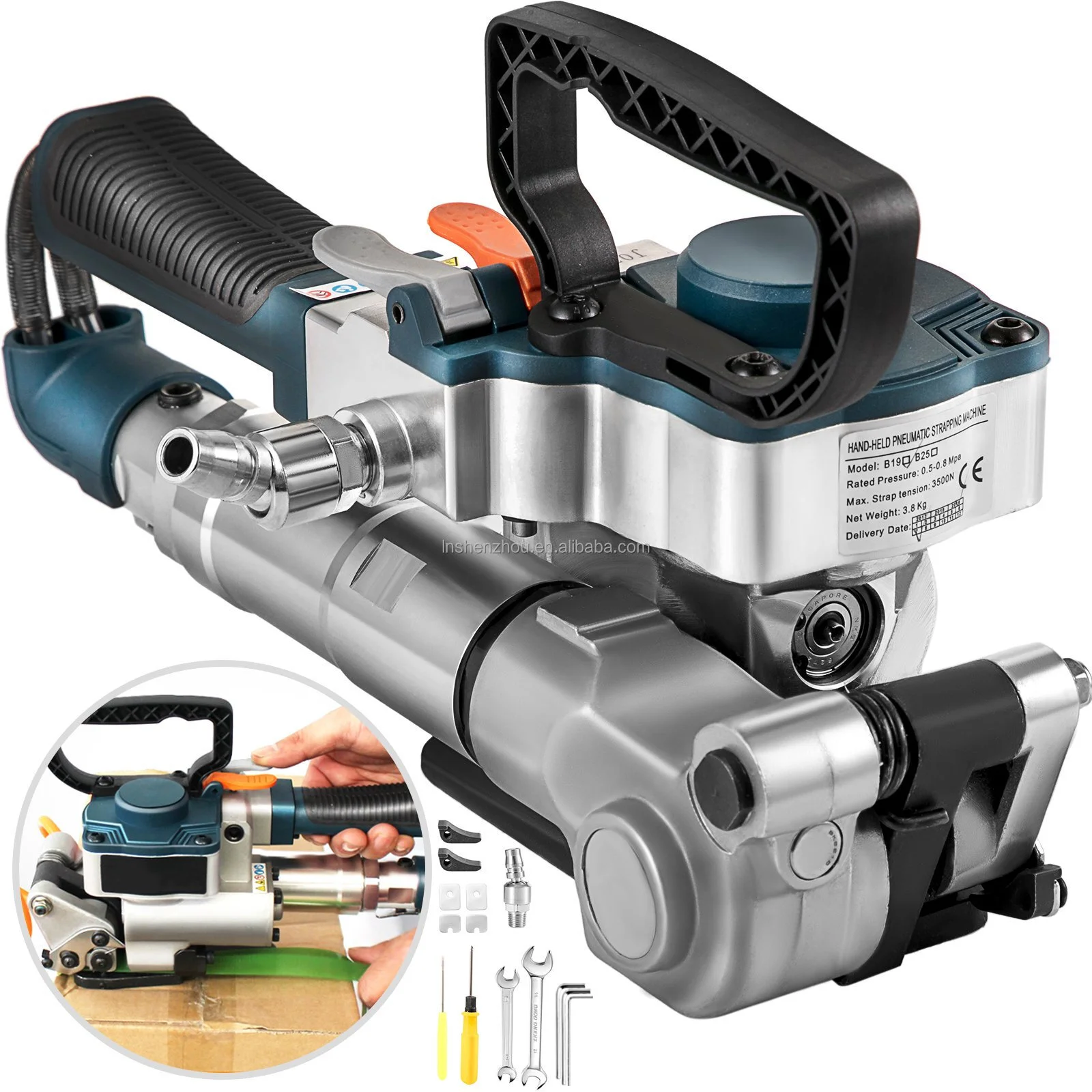 Shenzhou - Pneumatic Strapping Tool Hand Held Box Strapping Machine 0.5-0.75in Pp/pet Hot selling machine 1