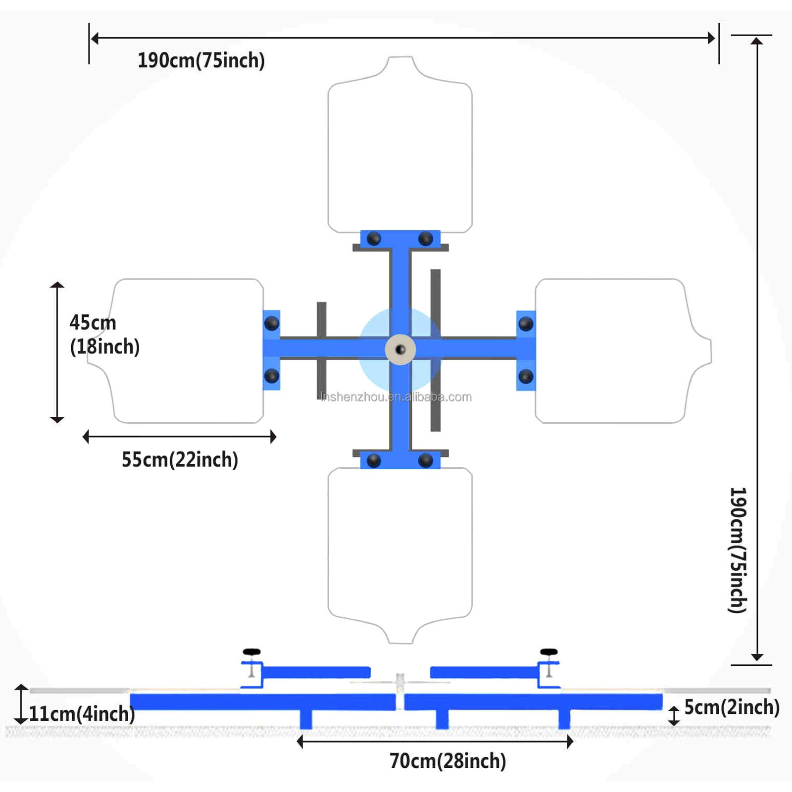 선저우 - 4색 4스테이션 실크스크린 인쇄기 티셔츠 인쇄 장비, 인기 판매 제품 8