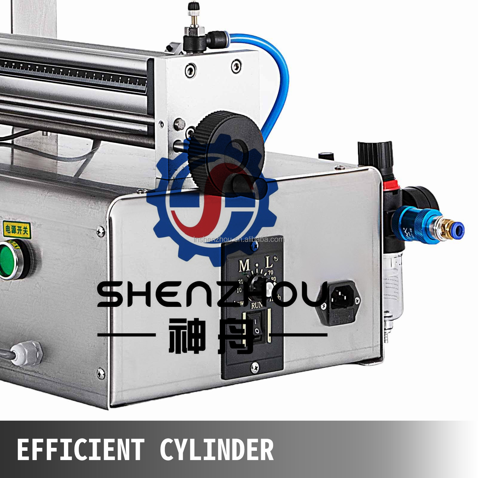 Shenzhou - Máquina horizontal pneumática de enchimento de pasta com função de mistura, máquina de enchimento semiautomática. Máquina de enchimento e embalagem. 11