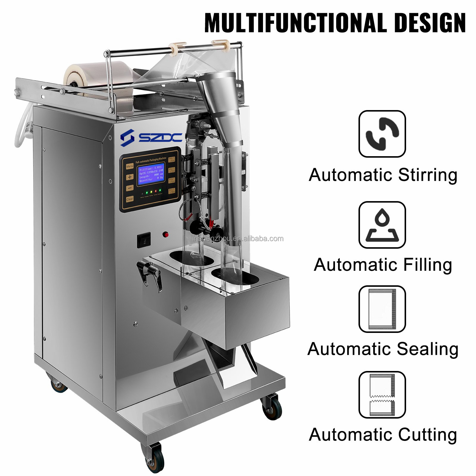 Shenzhou - Automatic Vertical Film Bag Filling Sealing Stick Sachet Liquid Honey Packing Machine filling machine Filling&Packing Machine 14