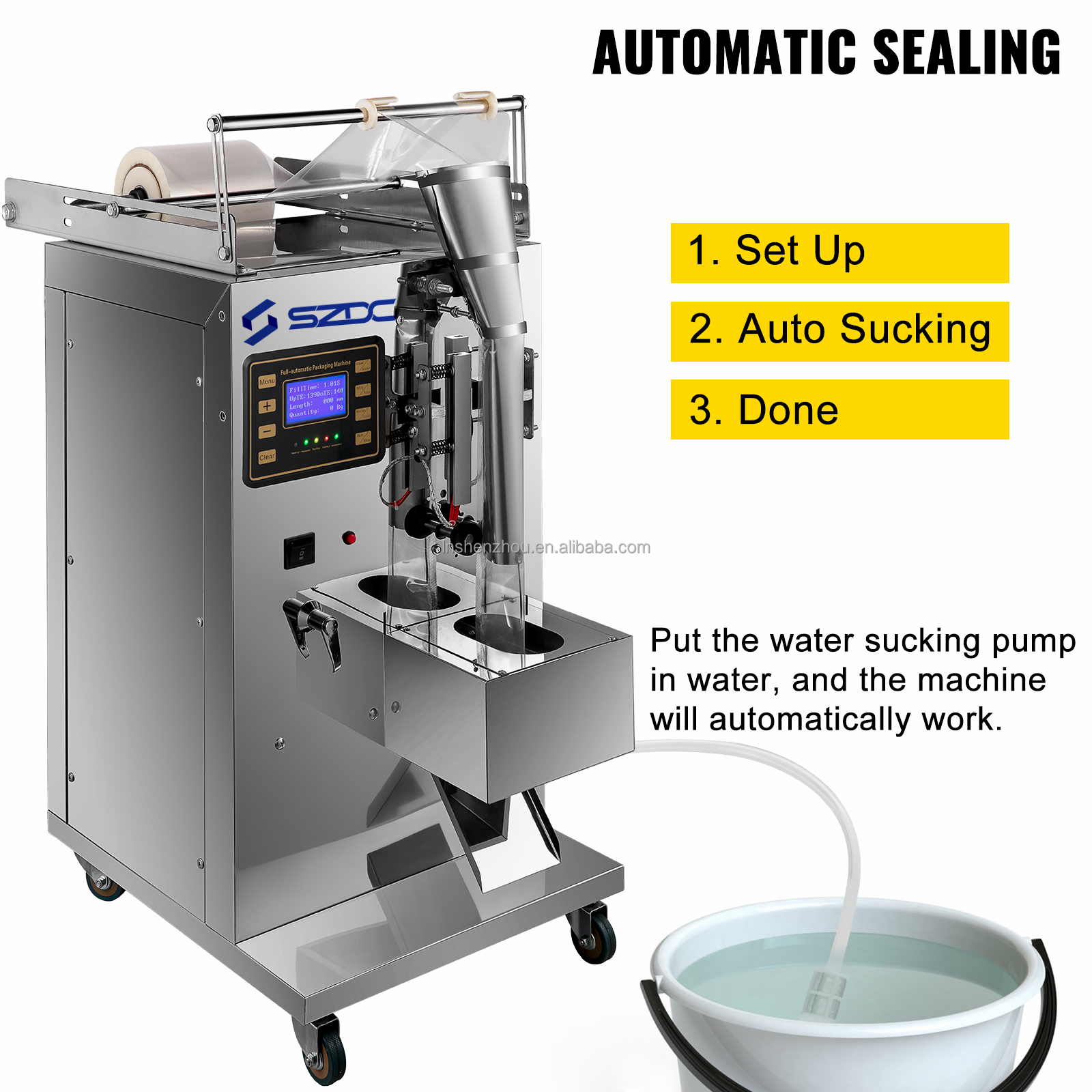 Shenzhou - Automatic Vertical Film Bag Filling Sealing Stick Sachet Liquid Honey Packing Machine filling machine Filling&Packing Machine 10