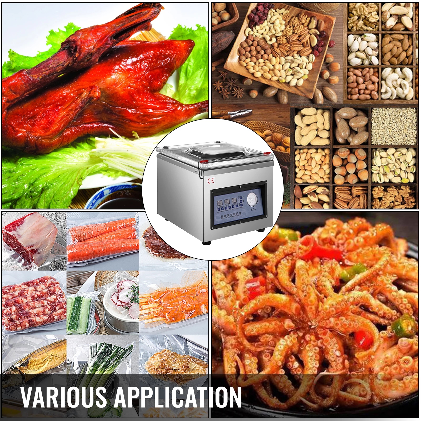 Shenzhou - Vacuum Plastic Bag Sealer Packing Sealing Machine for Kitchen Food Professional Business Production Storage Food Machine1 6