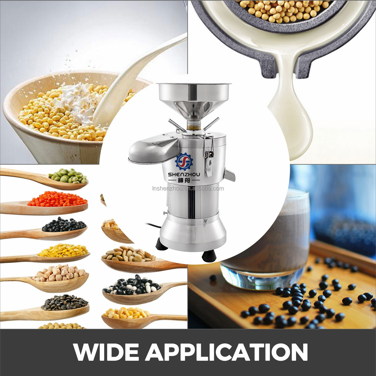 Shenzhou - Cheap Price Industrial Soy Milk Making Machine Soybean Milk Filter Machine Soybean Grinder Bean Product Processing Machinery Food Machine 14