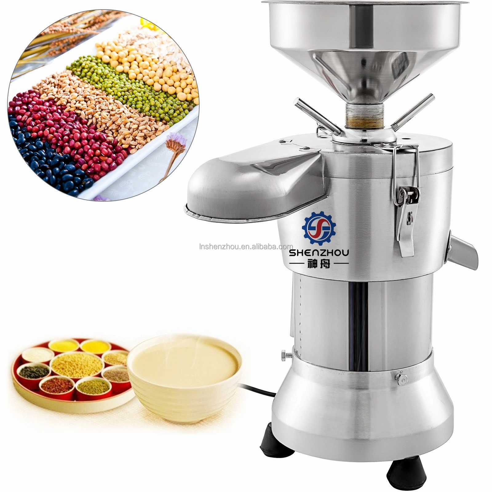 Shenzhou - Cheap Price Industrial Soy Milk Making Machine Soybean Milk Filter Machine Soybean Grinder Bean Product Processing Machinery Food Machine 1