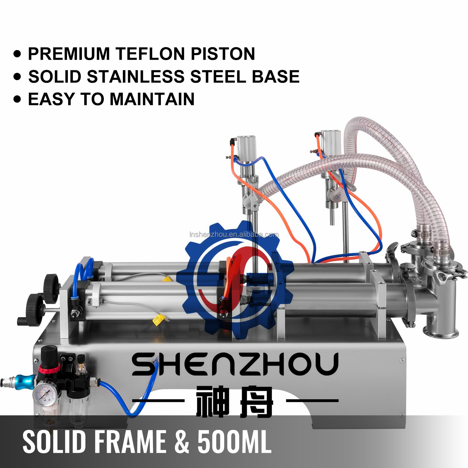Shenzhou - Double Heads Pneumatic Liquid Filling Machine pharmaceutical filling machines gelato filling machine Filling&Packing Machine 9