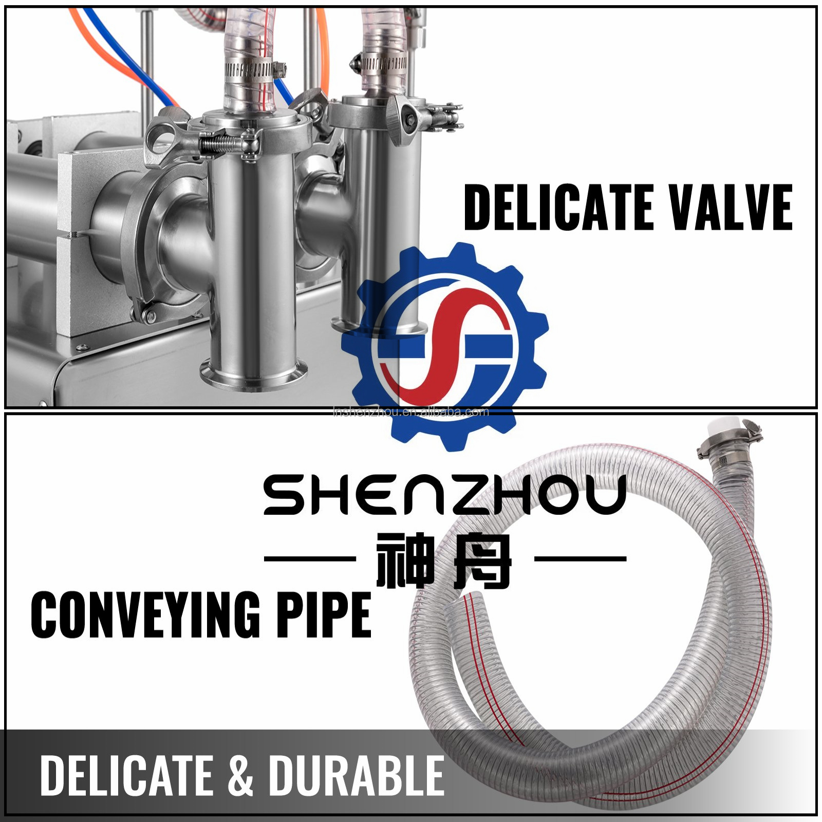 Shenzhou - Double Heads Pneumatic Liquid Filling Machine pharmaceutical filling machines gelato filling machine Filling&Packing Machine 12