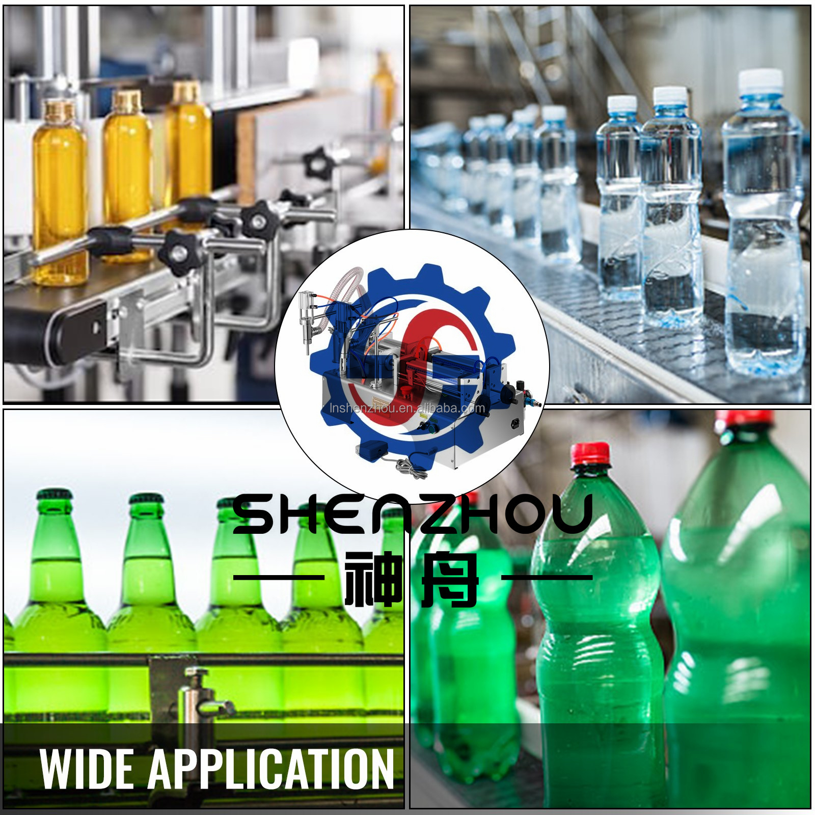 Shenzhou - Double Heads Pneumatic Liquid Filling Machine pharmaceutical filling machines gelato filling machine Filling&Packing Machine 14