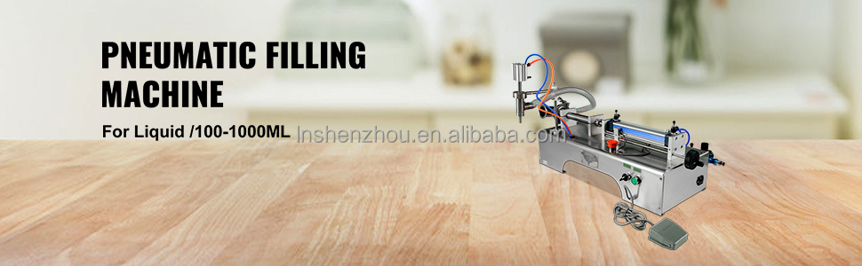 شنتشو - ماكينة تعبئة هوائية أحادية الرأس، سعة 10-300 مل، شبه أوتوماتيكية، لتعبئة المعاجين والسوائل. 7