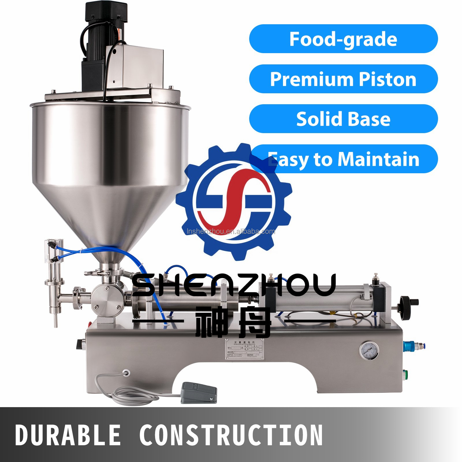 Shenzhou - Thick syrup honey edible essential oil shampoo cream lotion water liquid paste filling filler machine Filling&Packing Machine 10