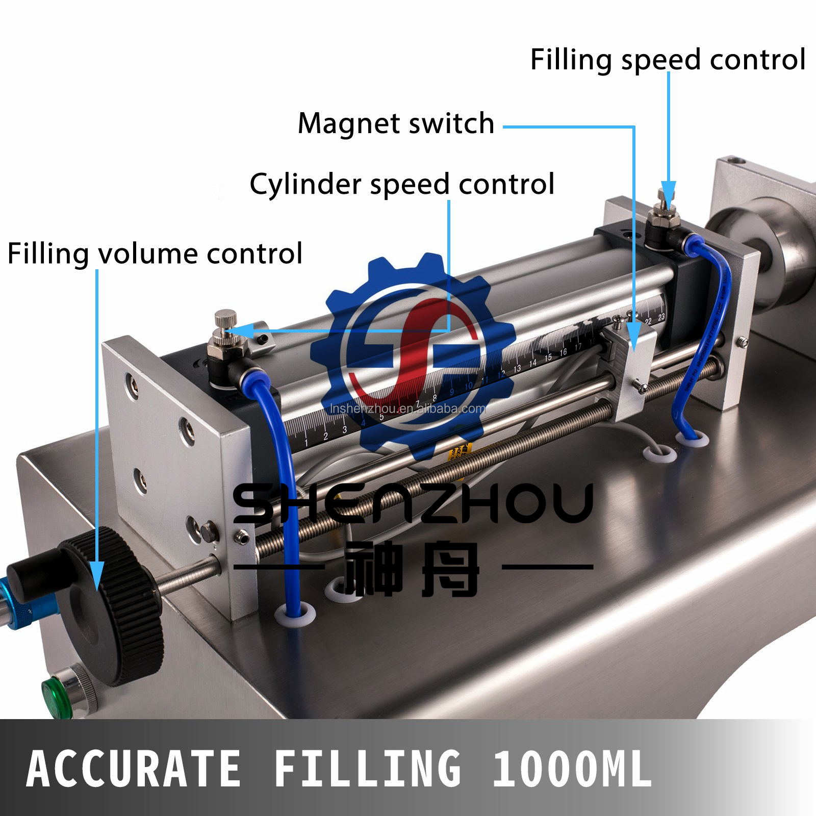 Shenzhou - Thick syrup honey edible essential oil shampoo cream lotion water liquid paste filling filler machine Filling&Packing Machine 12