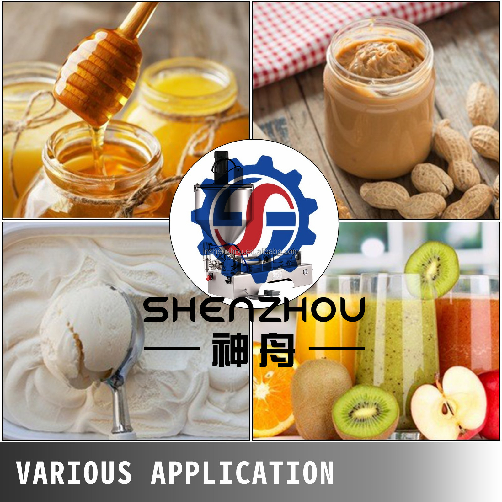 Shenzhou - Thick syrup honey edible essential oil shampoo cream lotion water liquid paste filling filler machine Filling&Packing Machine 15