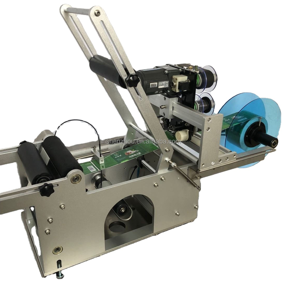 Shenzhou - Машина для этикетирования бутылок, принтер для нанесения даты и кода даты, двухфункциональная этикетировочная машина 2 в 1 из нержавеющей стали для розлива и упаковки. 1