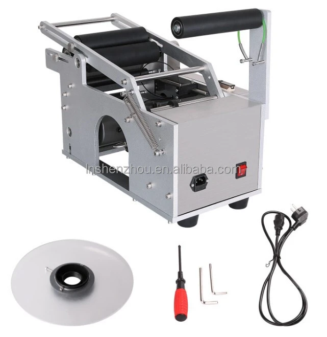 شنتشو - آلة وضع الملصقات على الزجاجات الدائرية شبه الأوتوماتيكية، إصدار سهل الاستخدام، آلة تعبئة وتغليف 1