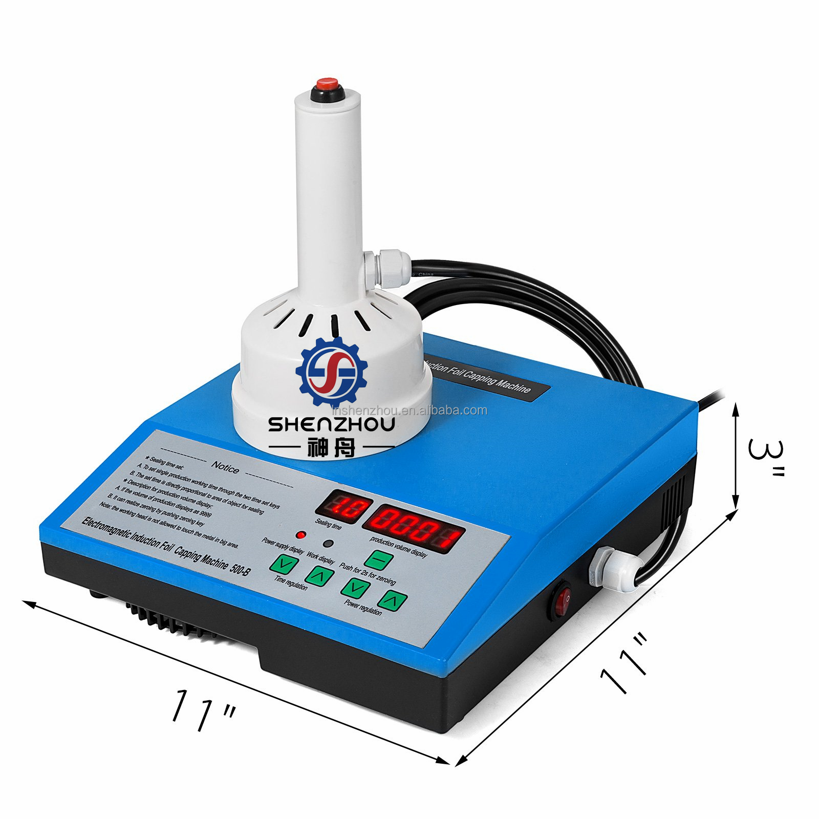 Shenzhou - 500b Induction Bottle Cap Sealing Machine 500w 20-85mm 0~50pcs/min Cap Counting Filling&Packing Machine 8