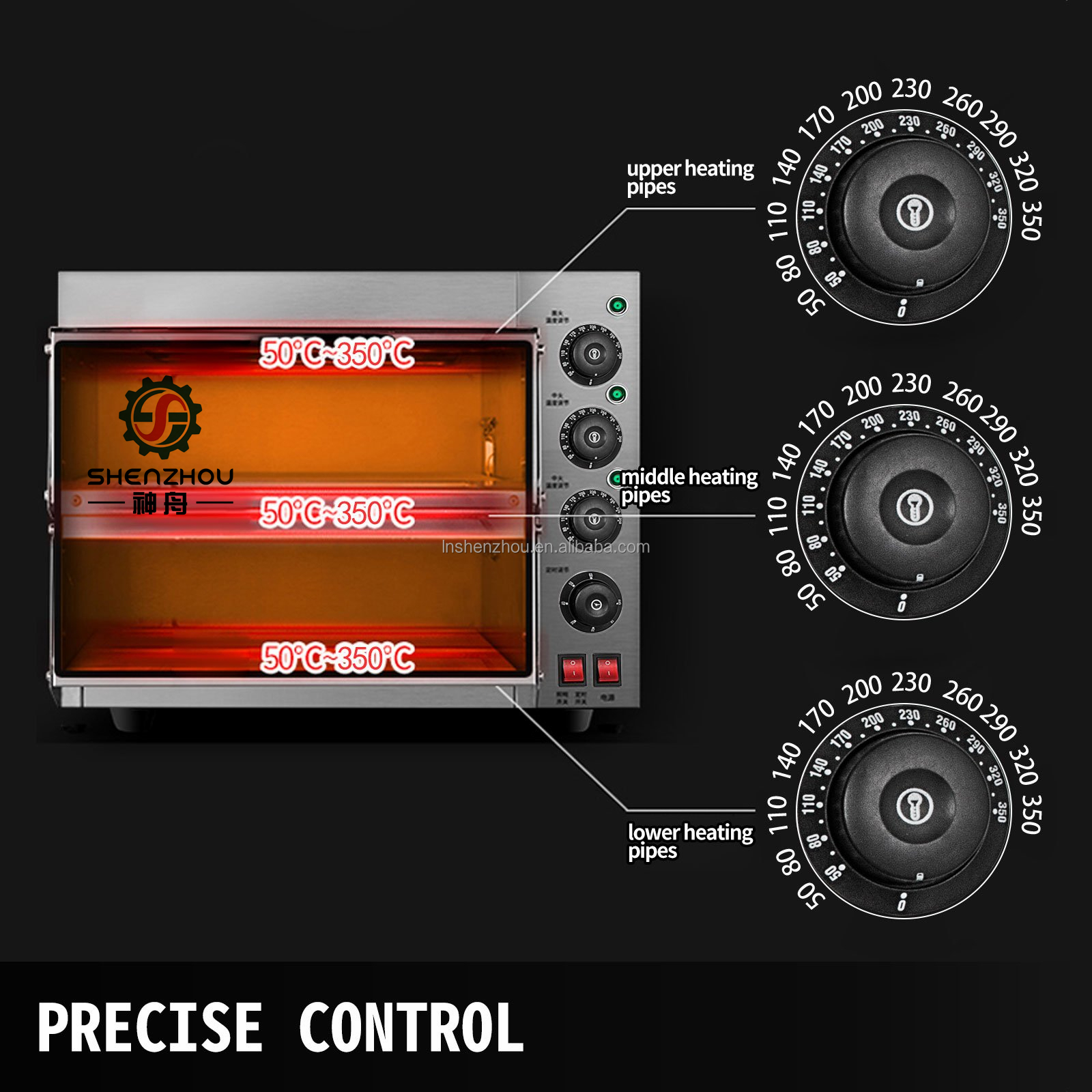 Shenzhou - Hot Sale Baking Oven 2 Decks 2 Trays Electric Oven for Bread Pizza Oven Machine Food Machine 10