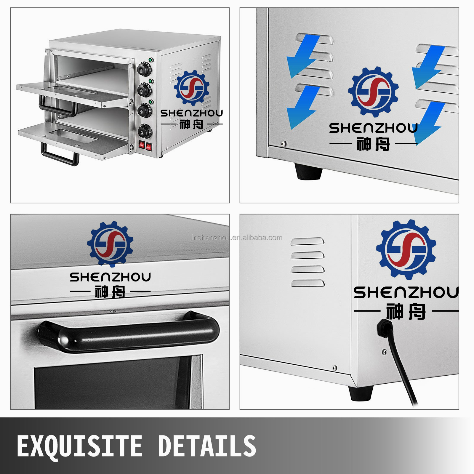 Shenzhou - Hot Sale Baking Oven 2 Decks 2 Trays Electric Oven for Bread Pizza Oven Machine Food Machine 13