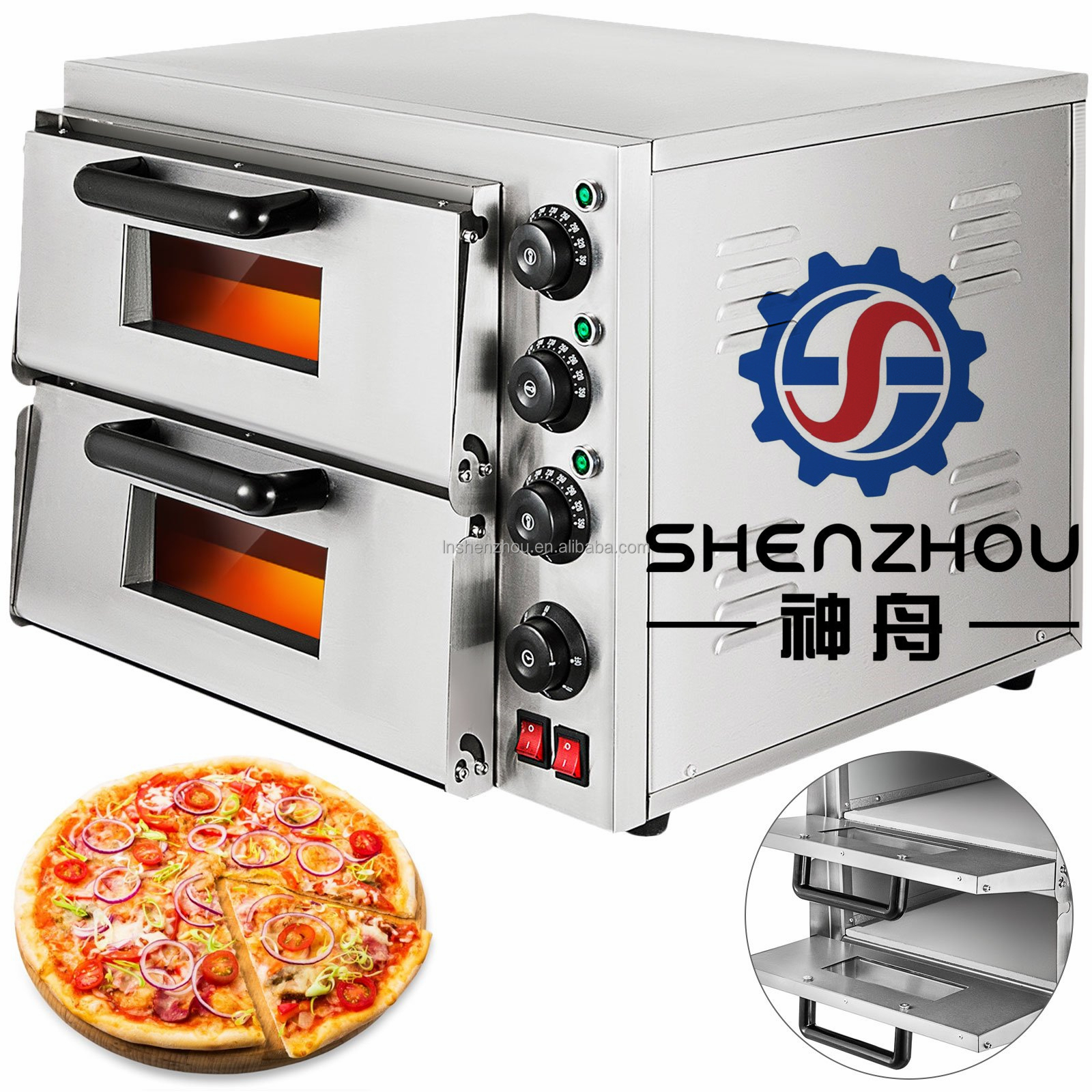 Shenzhou - Hot Sale Baking Oven 2 Decks 2 Trays Electric Oven for Bread Pizza Oven Machine Food Machine 7