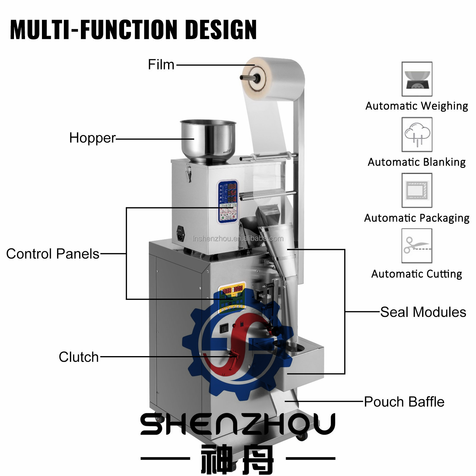 Shenzhou - Factory Price Small Sachets Powder Packing Machine Milk Powder Packing Machine For Powder Bag Packing Filling&Packing Machine 9
