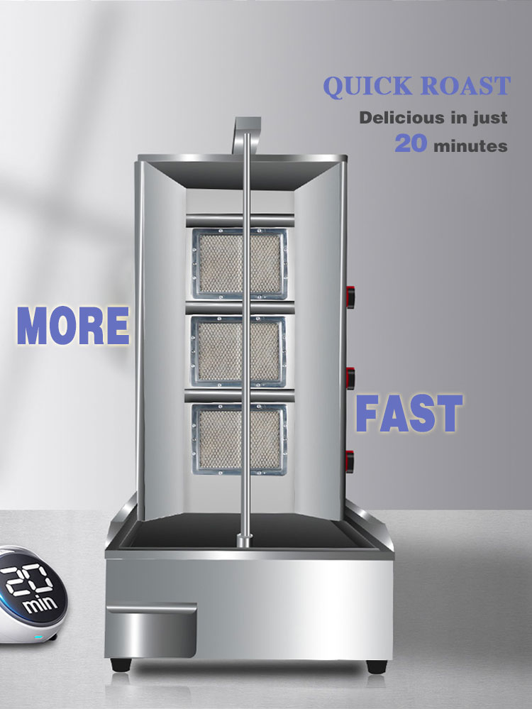 Shenzhou - Industrial Gas stainless steel Doner kebab machines Food Machine 8