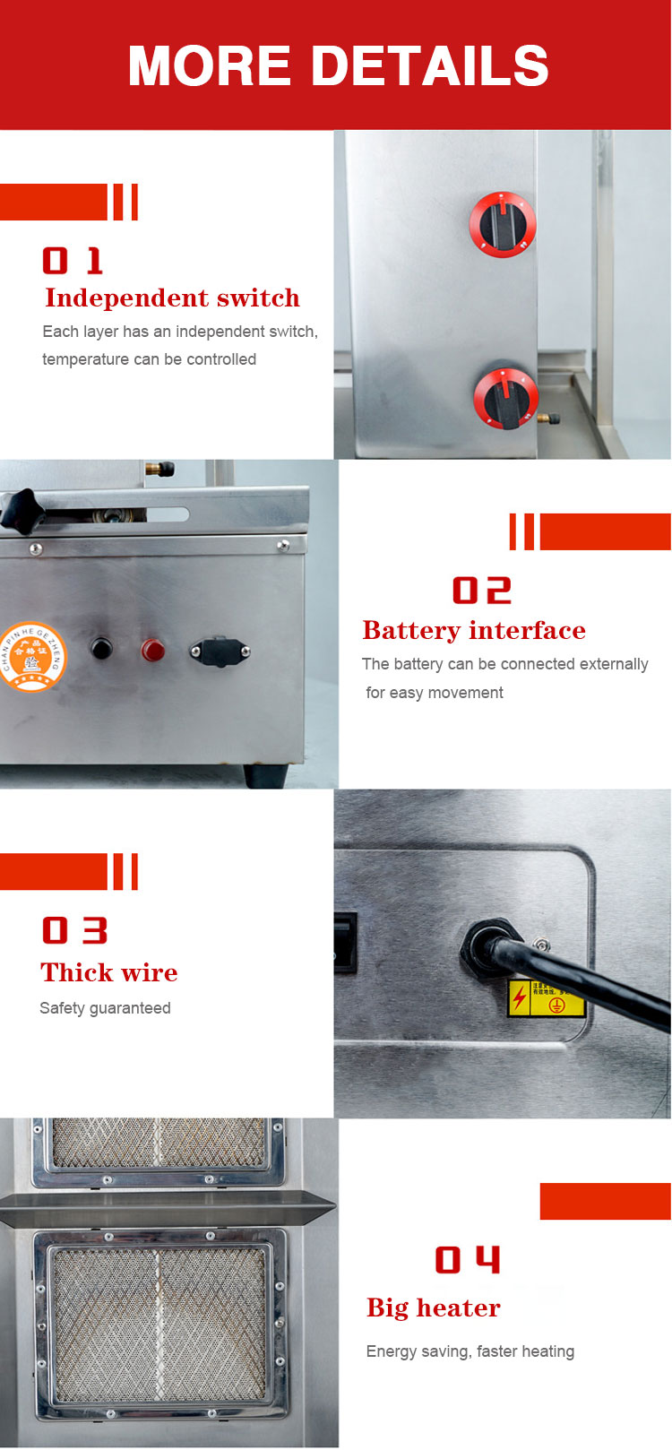 Shenzhou - Industrial Gas stainless steel Doner kebab machines Food Machine 15