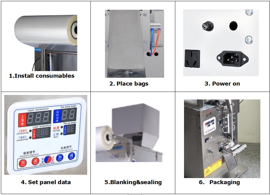 Shenzhou - Máquina de embalagem mais barata com funil de pesagem, máquina automática de enchimento e selagem para alimentos. 10
