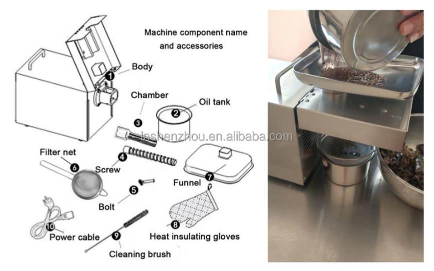 Shenzhou - New design home use mini nut oil press machine/hot Walnut seed oil pressing machine for sale Oil Press Machine 13
