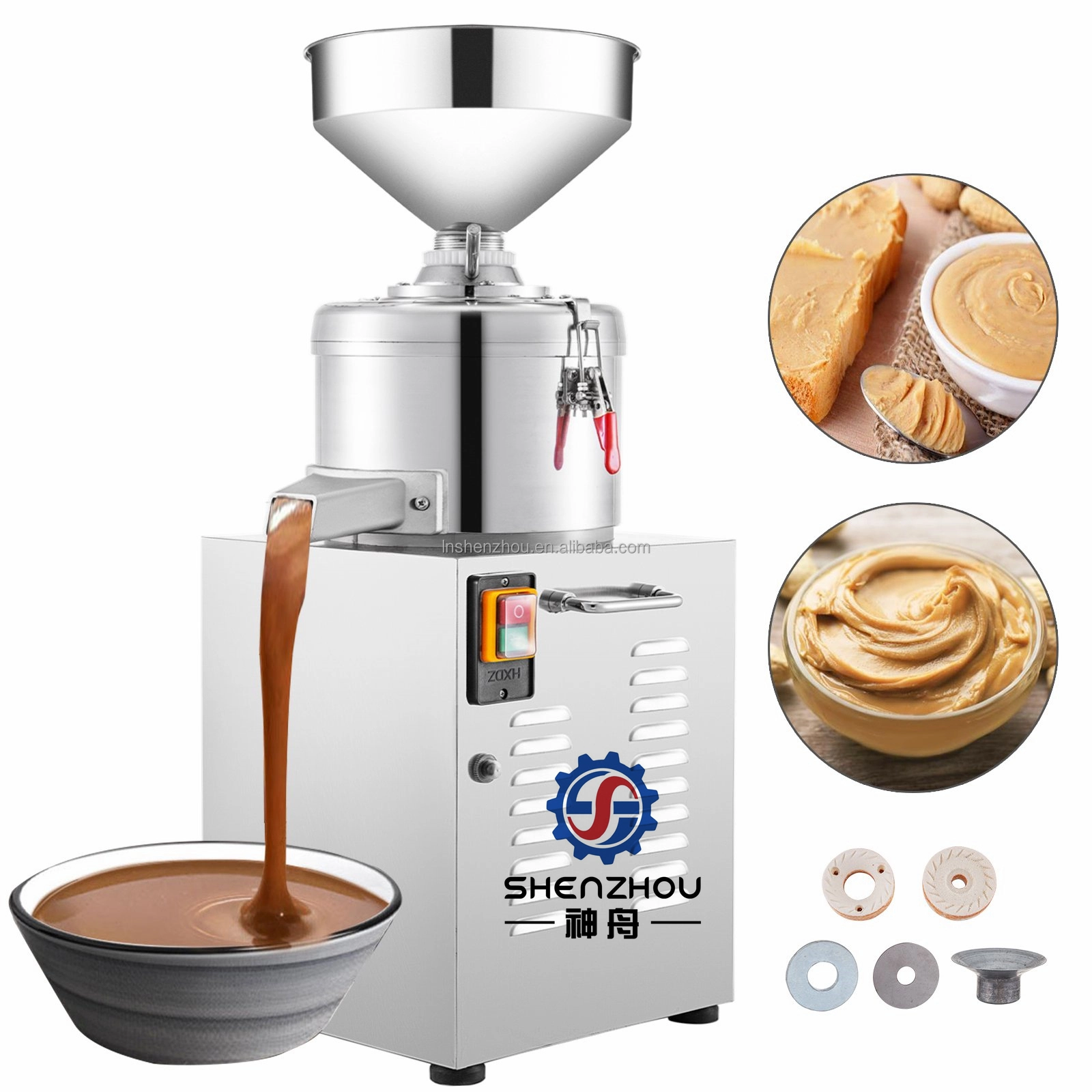 Shenzhou - Hot Sale Different Capacity Automatic Pine/Pistachio Nuts Butter Grinding Making Machine Food Machine 1