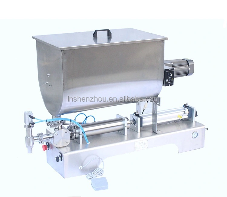 神州 - ソースジャーバター充填機、混合ホッパー付き粘度ホットソースチーズ充填包装機 1